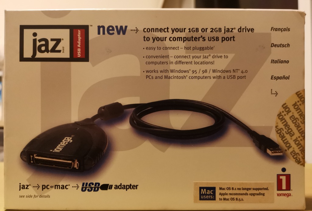 難得 全新 IOMEGA JazUSB Adapter (SCSI > USB), 電腦＆科技, 電腦周邊及配件, 電腦線、轉接線及轉換器
