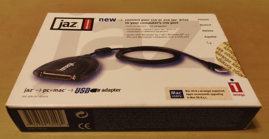 難得 全新 IOMEGA JazUSB Adapter (SCSI > USB), 電腦＆科技, 電腦周邊及配件, 電腦線、轉接線及轉換器 Carousell