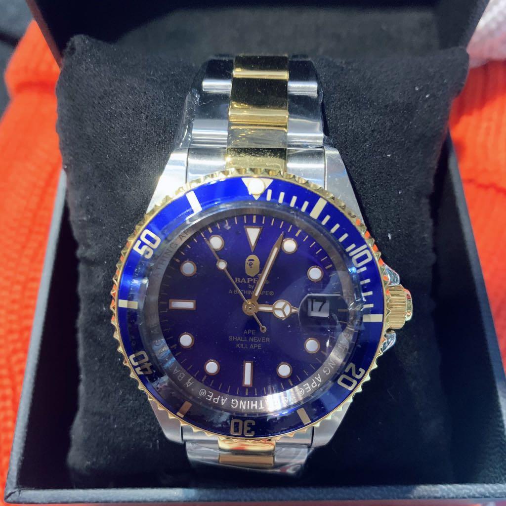 可以用消費券可visa Bapex Ape A Bathing Ape Type Watch Daytona Bape 石英錶 名牌 手錶 Carousell