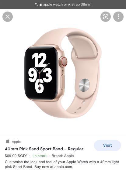 Pink sand sport band 38mm on sale