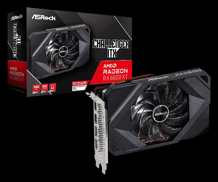 ASRock Radeon 6600 XT Challenger ITX ITX sized GPU AMD 6600XT