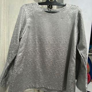 Atasan Kebaya Abu-Abu Silver