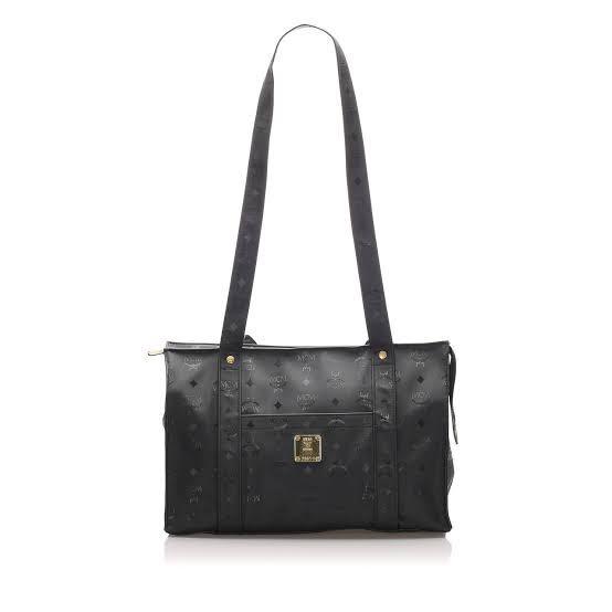 Authentic MCM vintage tote bag in black, Fesyen Wanita, Tas & Dompet di  Carousell