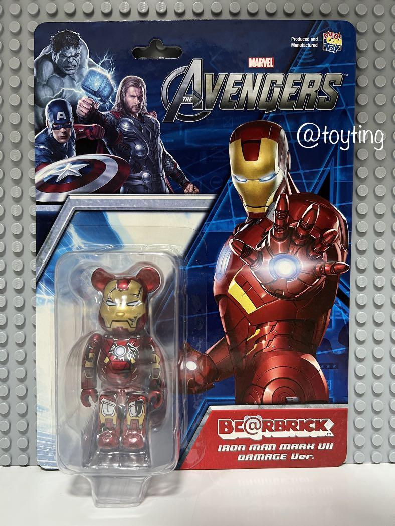 全新Bearbrick 100% Marvel Avengers Ironman mark VII Damage Version