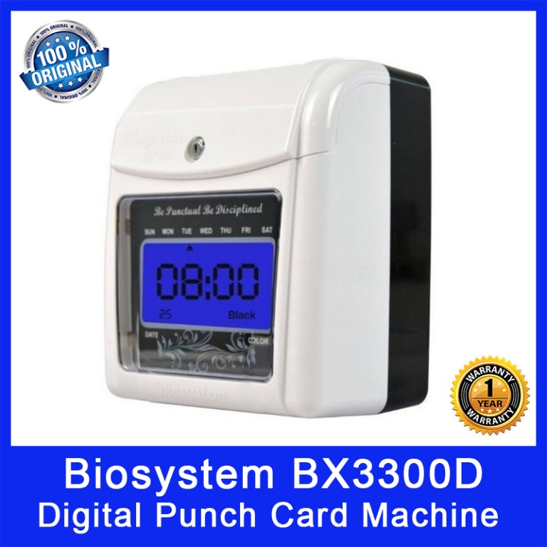 Biosystem BX3300D Digital Punch Card Machine. Dual Color Printing. 800 ...