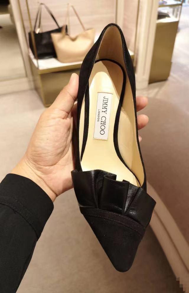 Jimmy Choo black heels with box and shoe bag
