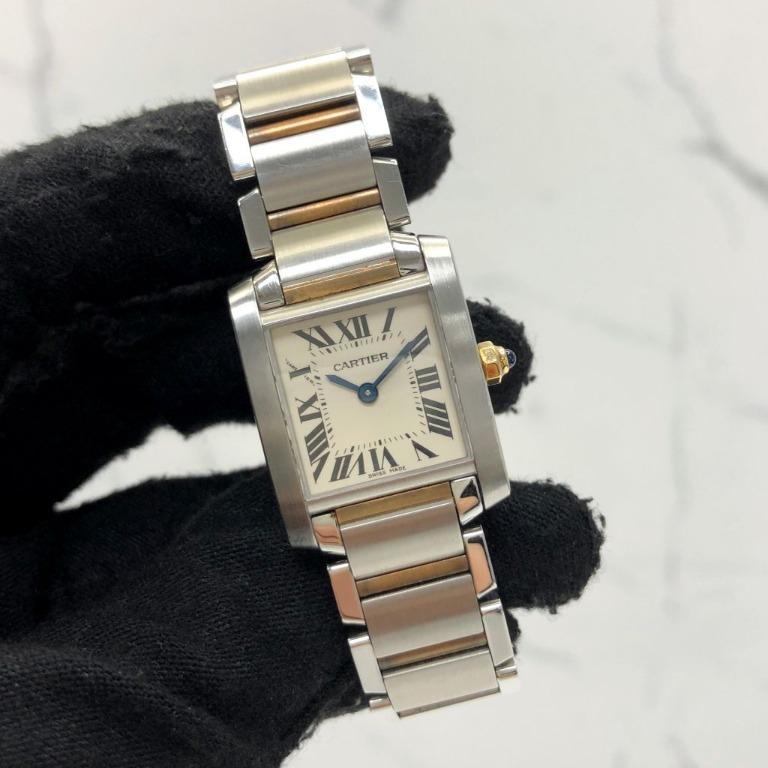 CARTIER W51007Q4 TANK FRANCAISE W GUARANTEE AND LINKS WOMEN S WATCH 217018535