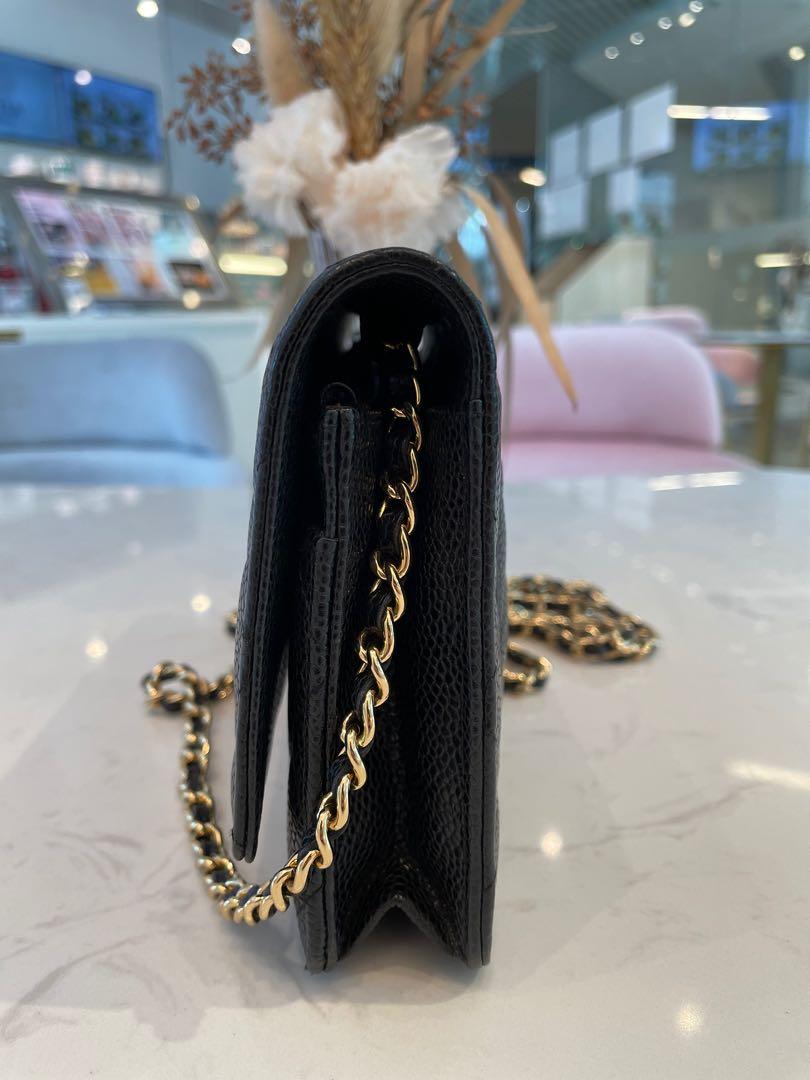Chanel WOC Black Caviar Ghw Bag