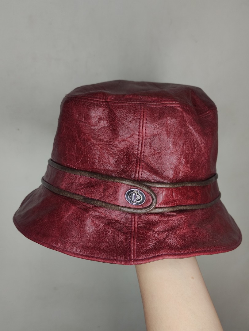 Coach Leather Bucket Hat for women, Men 