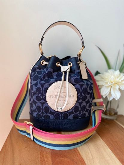 Coach rainbow strap bucket bag New