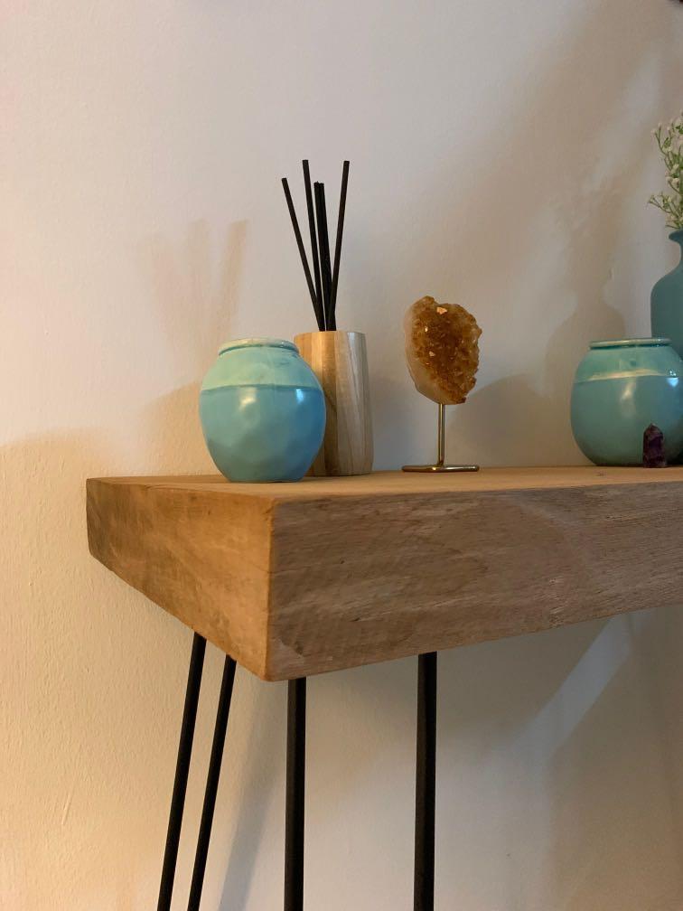 Console Table Raw Wood Slab