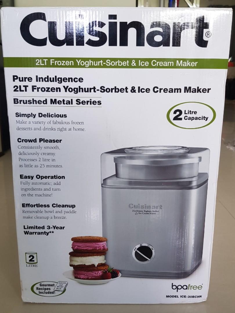 Cuisinart 2l ice cream & frozen yoghurt maker best sale