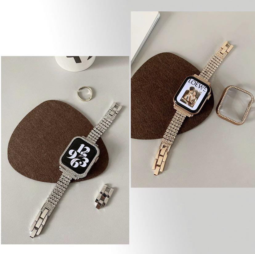 Gold and diamond online apple watch band