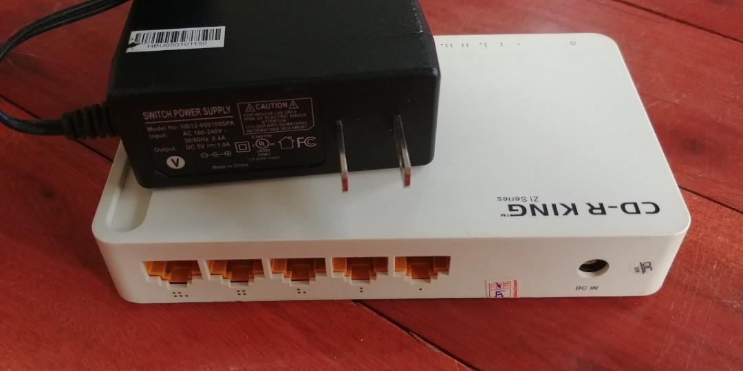 Ethernet switch (Category: Networking) located in Trece Martires City. Submitted by chipmaster74 (Listing ID 1117991741, Image 2). Description: Ethernet switch from cdrking. working with power adapter. pickup or delivery at buyer's expense.