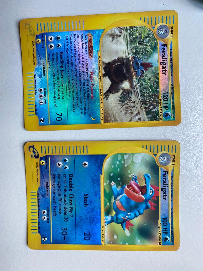 Feraligatr expedition reverse holo set vintage pokemon card tcg, Hobbies &  Toys, Toys & Games on Carousell