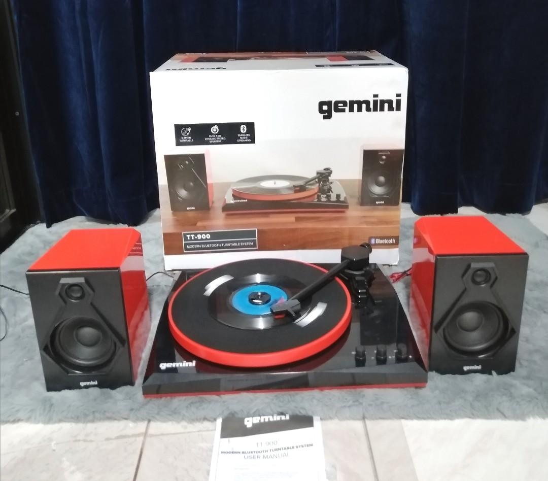 Gemini TT900 Modern Bluetooth Turntable System Vinyl Record Plaka