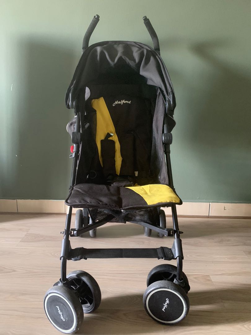 Halford fliplite stroller black yellow Babies Kids Going Out