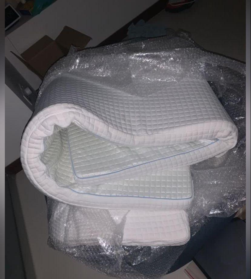 Ikea King size mattress topper, Furniture & Home Living, Furniture, Bed Frames & Mattresses on