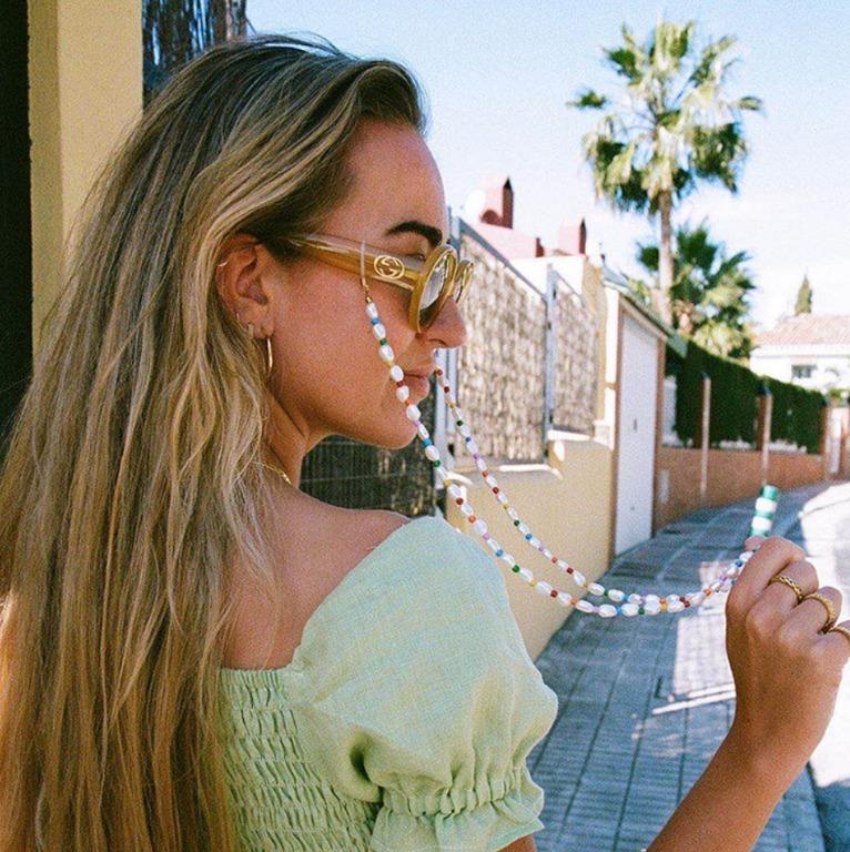 Irregular Pearl with Colorful Bead Eyeglass Chain Fashion Pearl Eyewear Chain Pearl Sunglasses Chain Pearl Glasses Chain Pearl Face Mask Chain Pearl