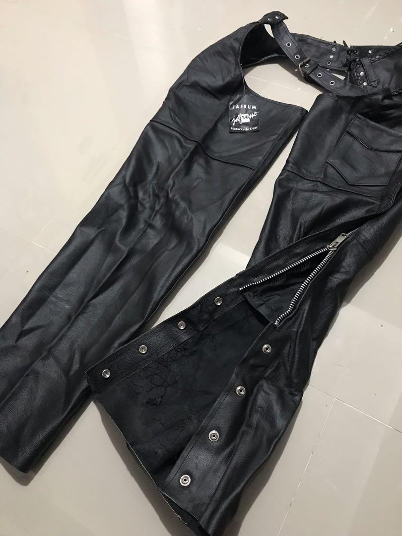 Jafrum biker leather pants Men s Fashion Bottoms Jeans on Carousell