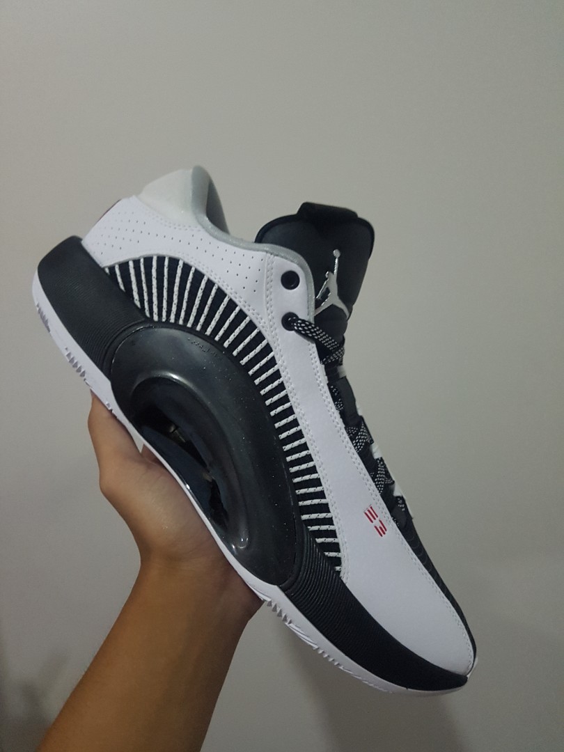 JORDAN 35 LOW BLACK WHITE, Men's 