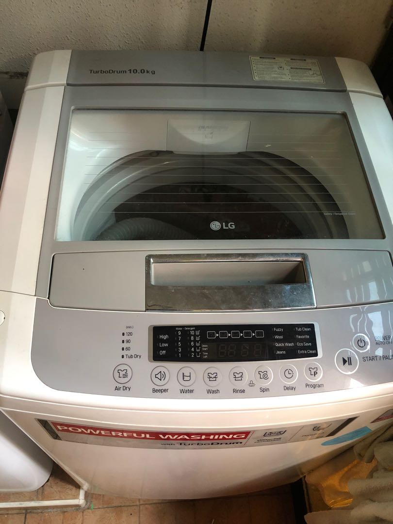 LG turbo drum washing machine 10kg, TV & Home Appliances, Washing