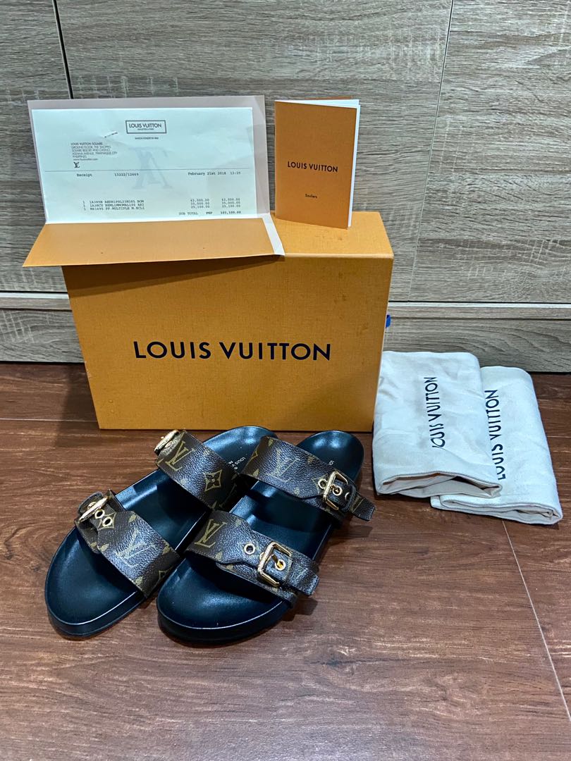 Louis Vuitton Bom Dia Mules Sandals, Women's Fashion, Footwear