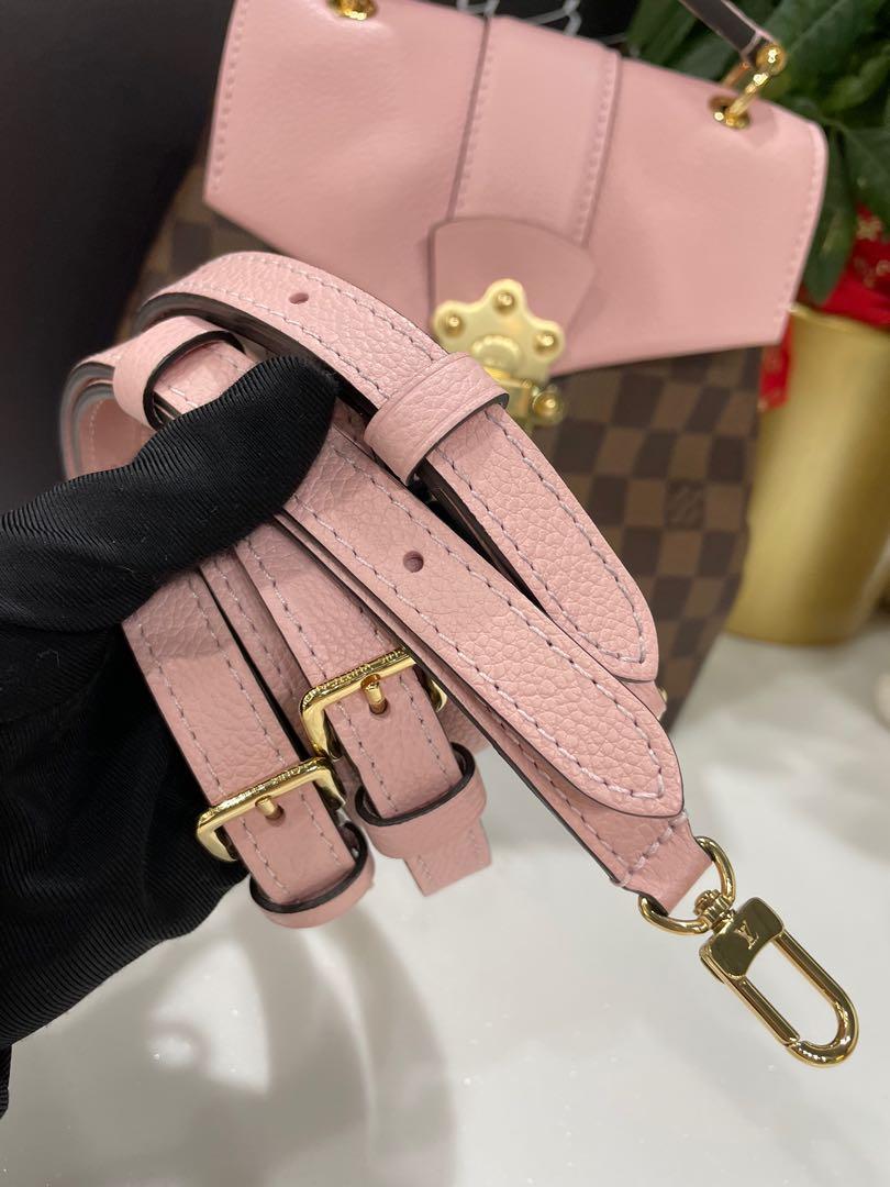 Louis Vuitton Clapton Backpack Crossbody Damier Brown Pink Leather