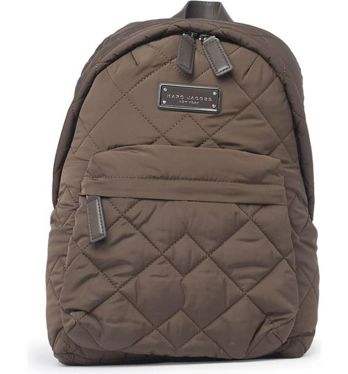 Marc Jacobs Quilted Nylon School Backpack BROWN and BLACK