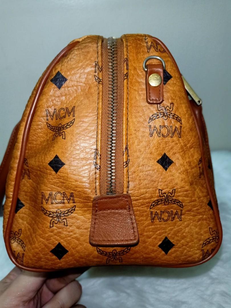 MCM Cognac Boston Speedy Handbag 25 Vintage Brown Multi Leather Satchel  Germany, Luxury, Bags & Wallets on Carousell