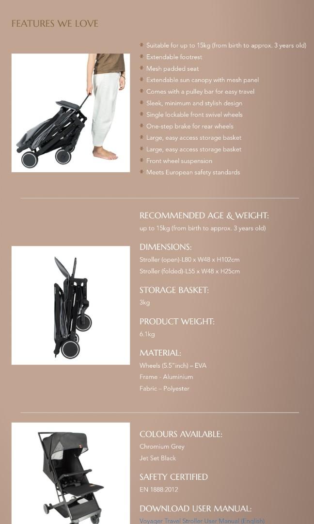 Mimosa Voyager Travel Stroller, Babies & Kids, Going Out, Strollers on Carousell