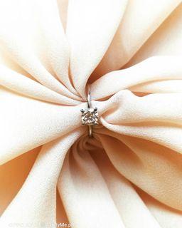 Moissanite Tiffany Engagement Ring in White Gold
