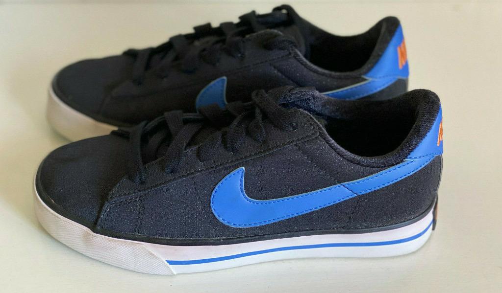 NEW NIKE SWEET CLASSIC BLACK BLUE ORANGE SHOES SNEAKERS US 5.5 EU 36 75 SALE