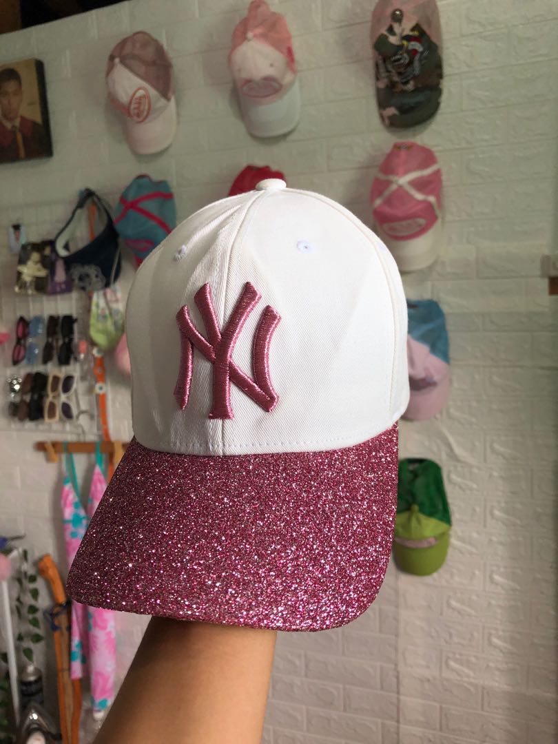 New York Yankees New Era Light Yellow Under Visor 59FIFTY Fitted Hat  Pink