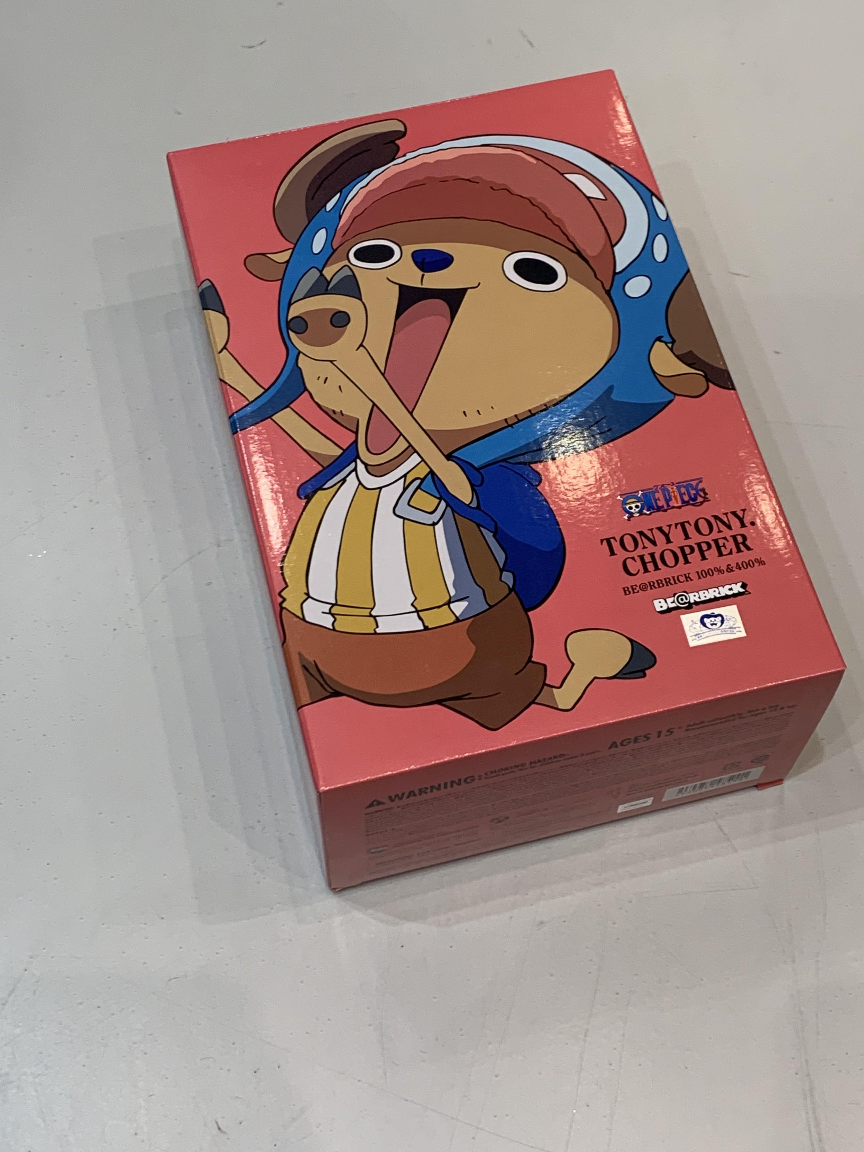 全新One piece Tony Tony Chopper Bearbrick 400% 100% set, 興趣及