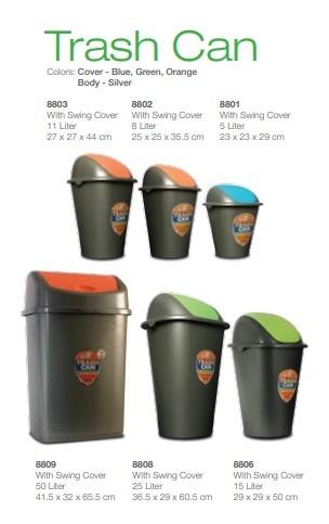 OROCAN Trash Can with Swing Cover / Trash Bin
