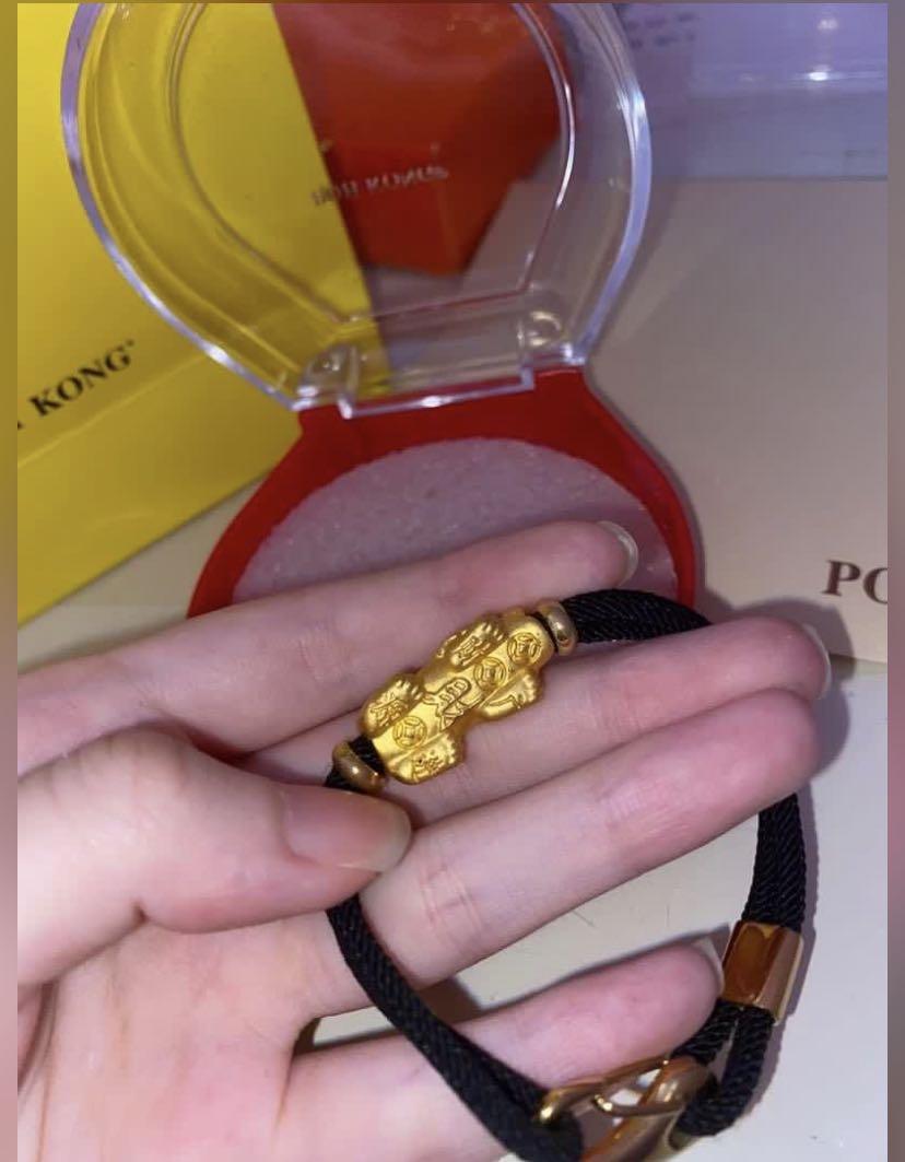 Pixiu gold bracelet poh kong sales