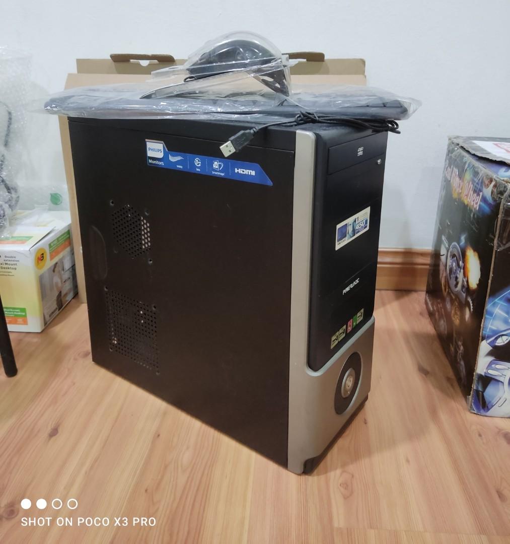 PowerLogic PC Case PC Casing with DVD Drive + 1 x Keyboard/Mouse set