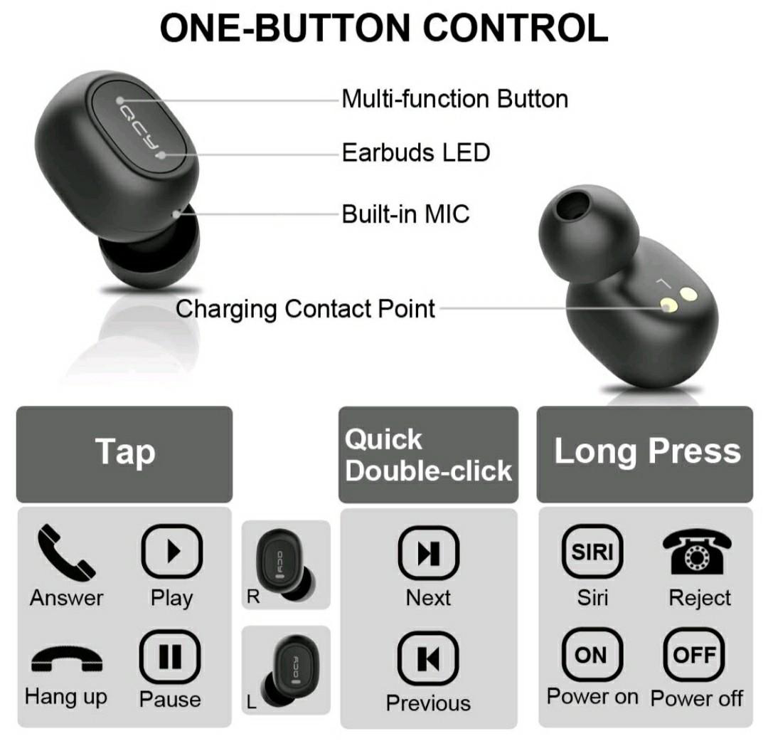 Qcy t2c microphone hot sale