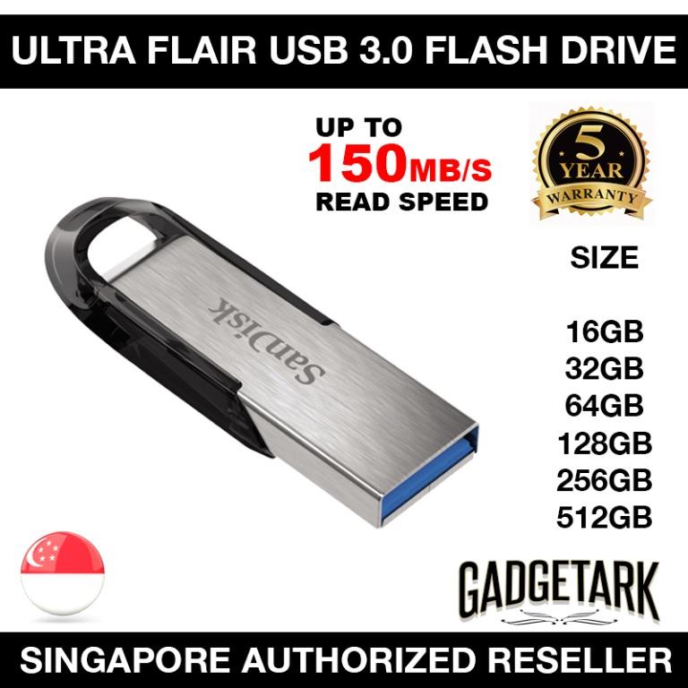 SanDisk Ultra Flair CZ73 16GB 32GB 64GB USB 3.0 Flash Pen thumb Drive High Speed 