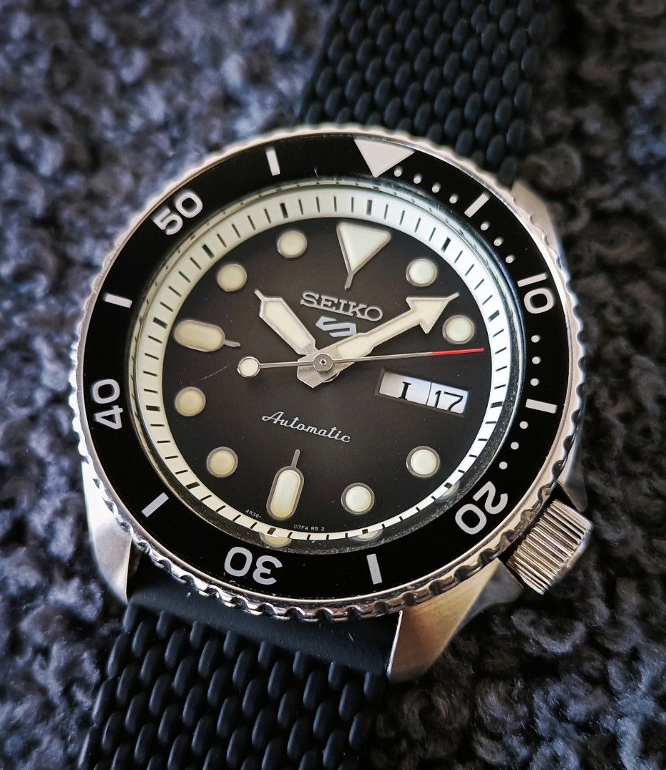 Seiko 5 Vintage Black 5KX Automatic Sports Watch SRPD73K2, Men's ...