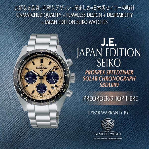 SEIKO JAPAN EDITION PROSPEX CHRONOGRAPH TACHYMETER SOLAR SBDL089 YELLOW,  Men's Fashion, Watches & Accessories, Watches on Carousell