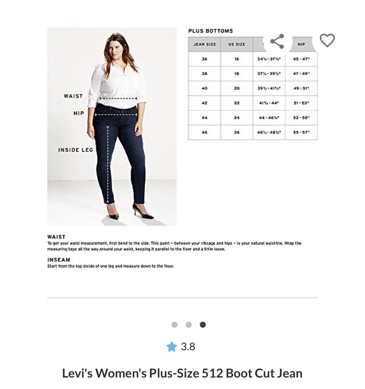 Size 16 Authentic Levi's Women Plus Size 512 Boot Cut Jeans, Women's  Fashion, Bottoms, Jeans & Leggings on Carousell