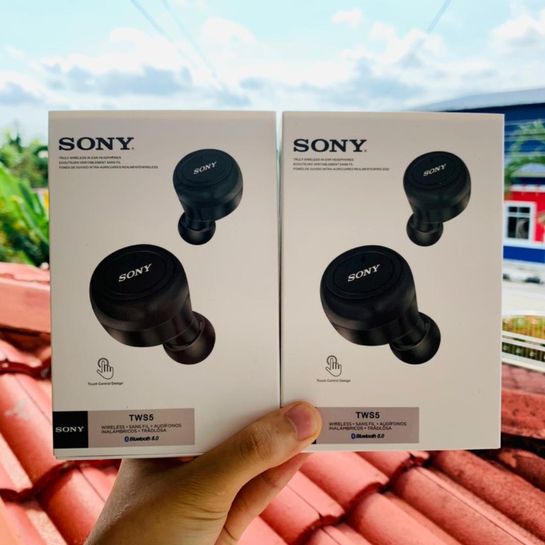 Brand SONY TWS 5 Wireless Bluetooth Headphone Earphone Earbuds Touch Control Waterproof Volume Control iPhone Android Laptop Gaming