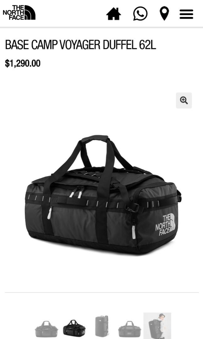 The North Face Base Camp Voyager Duffel 62L 可則孭或背包, 運動產品 