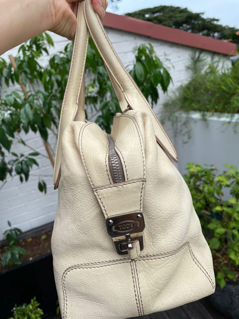 Tod s D bag authentic with receipt beige near new condition