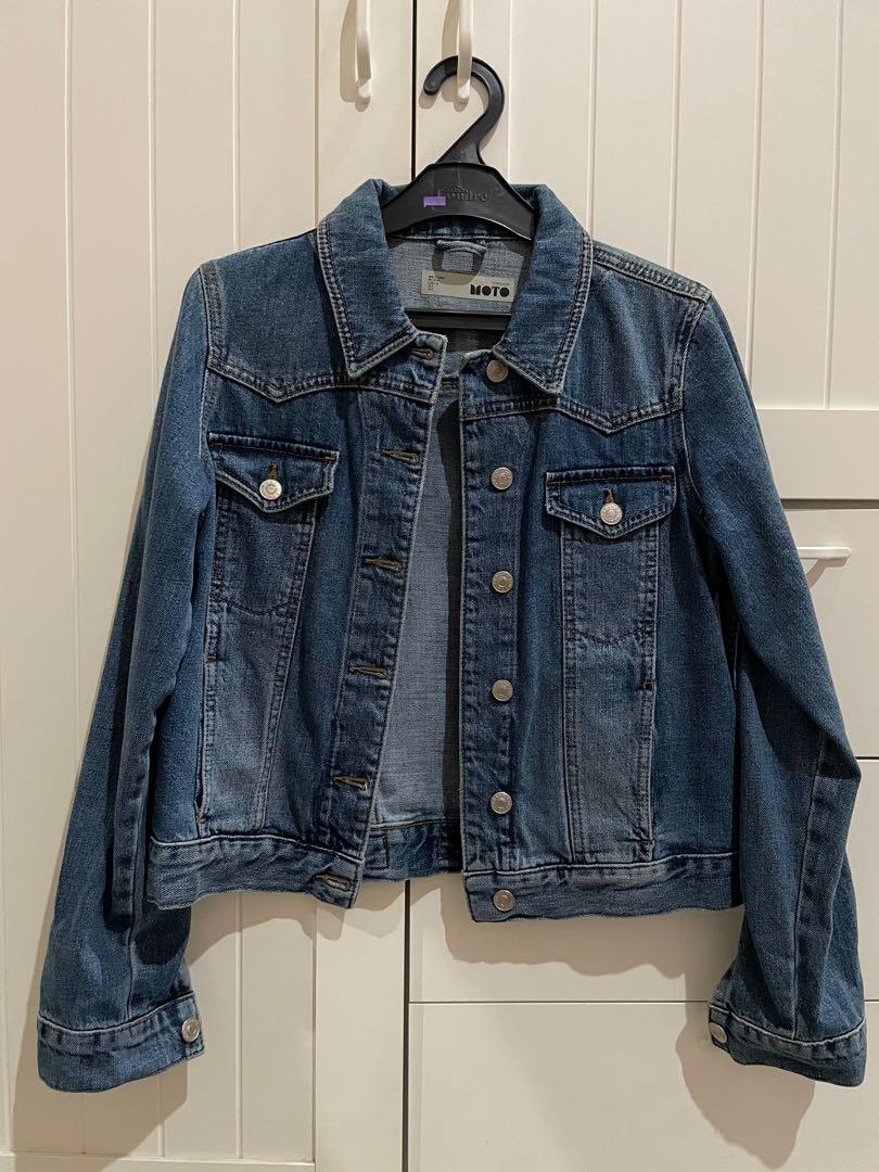Topshop Denim Jacket, Fesyen Wanita 