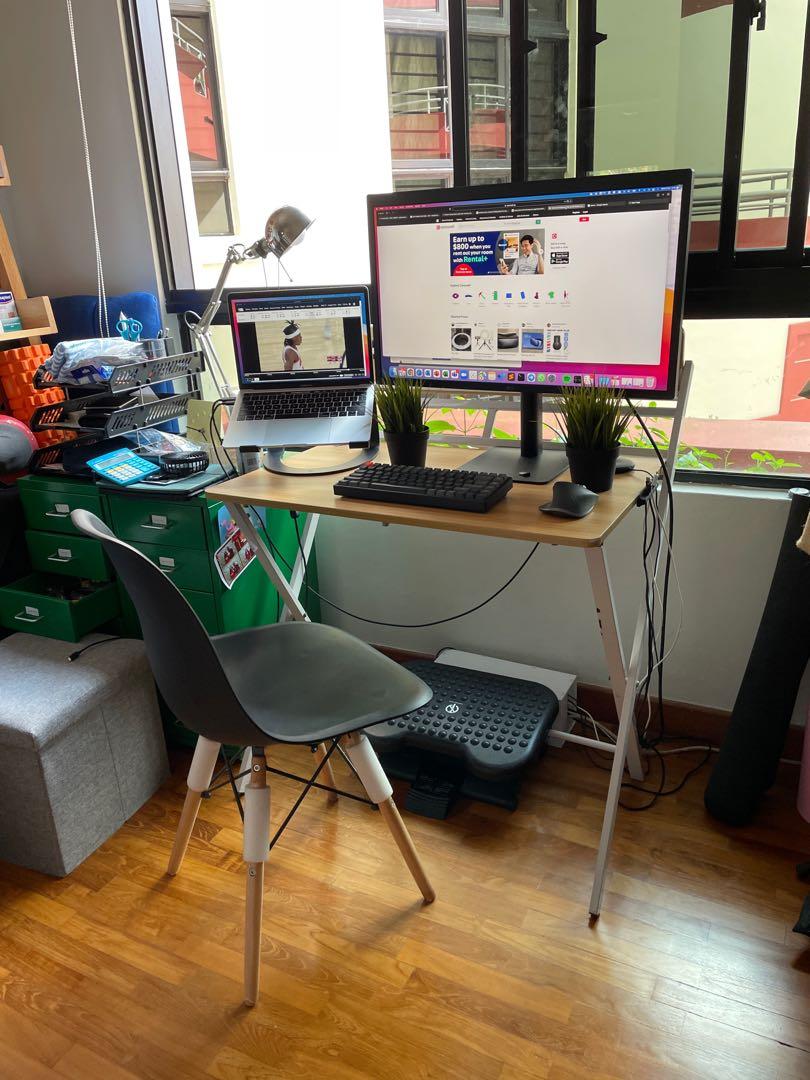 Foldable work best sale desk and chair