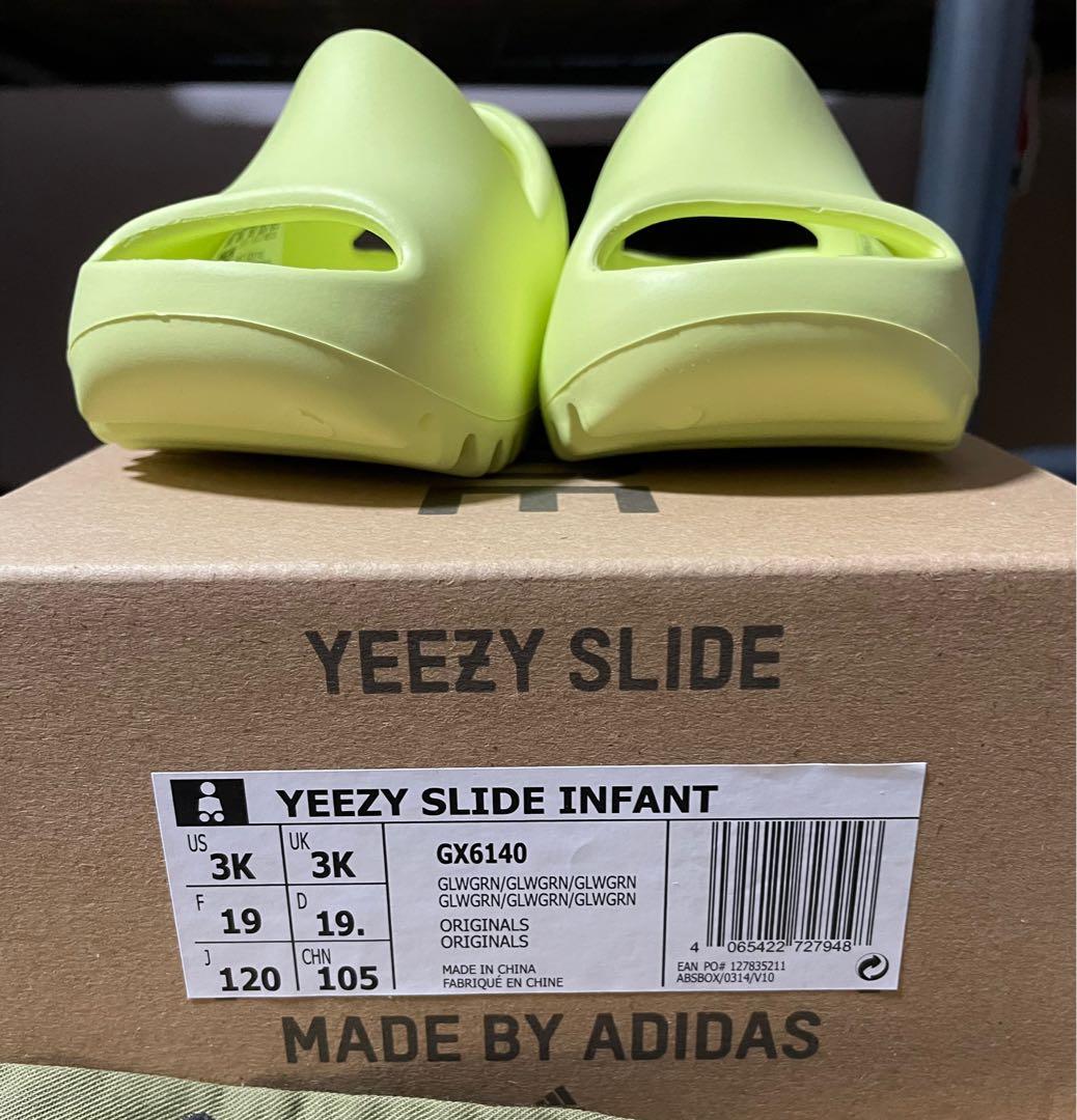 Yeezy Slides Infant Glow 3K Babies Kids Babies Kids Fashion on Carousell