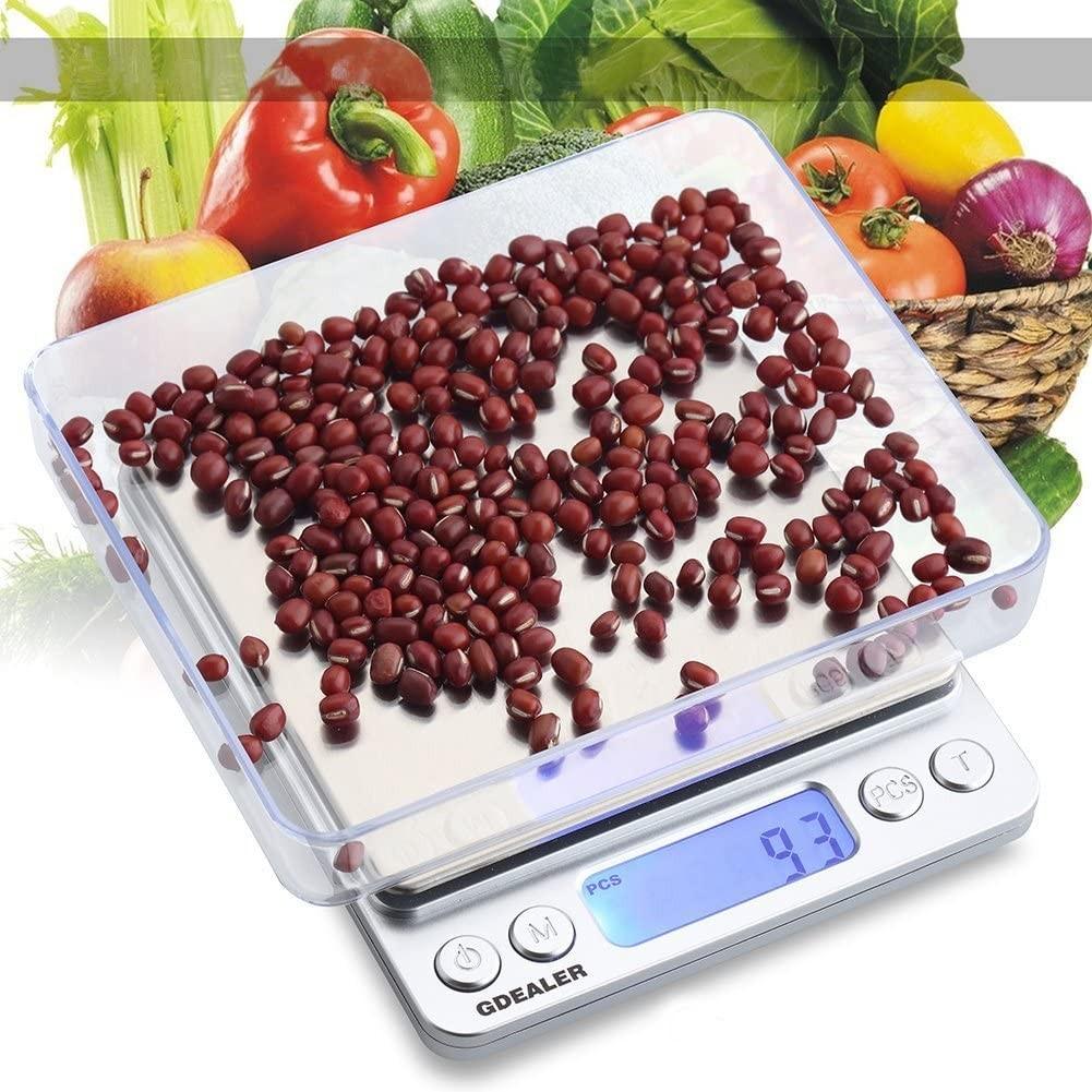 Toprime Digital Gram Scale 500g 0.01g Food Scale High Precision Kitchen  Scale Multifunctional Stainless Steel Pocket Scale with Back-Lit LCD  Display